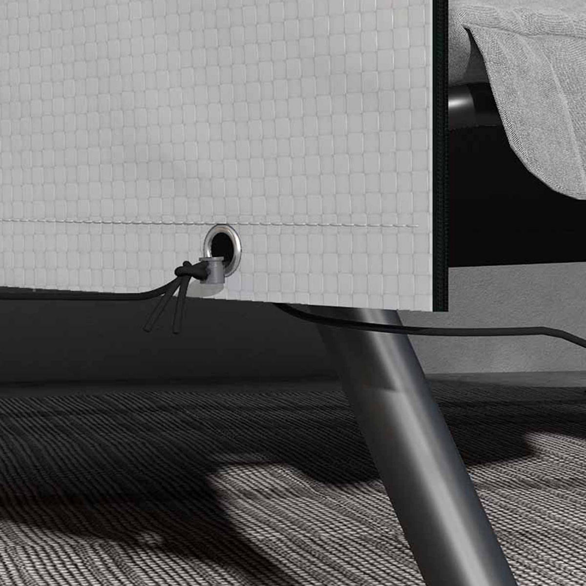 ABDECKUNG Hollywoodschaukel, PE, Grau - Grau, Kunststoff (155/150/215cm) - Outsunny