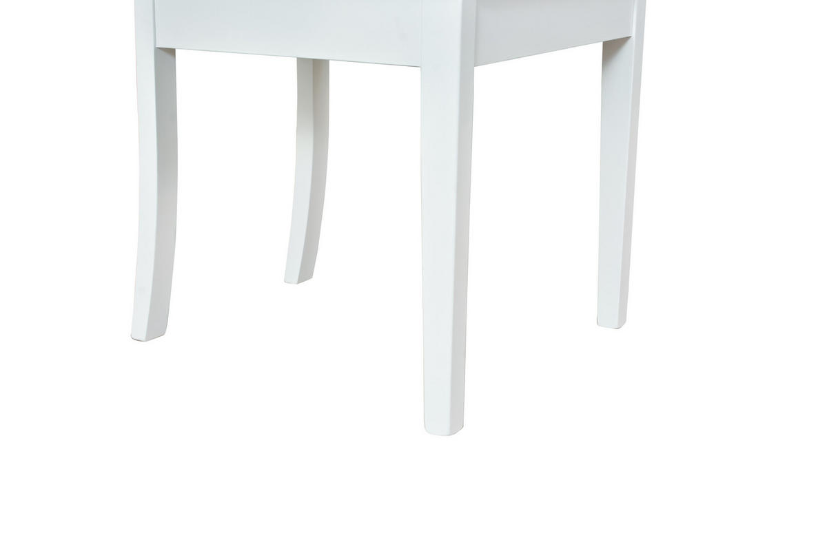 STUHL 2er Roma 7, weiss - Weiß, Holz (45/96/41cm) - Leaf Design