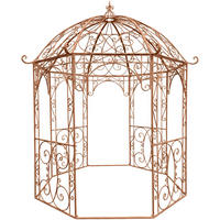 PAVILLON Liv Antik 284x263x313cm Metall Antik-Braun Gartenpavillon - Braun, Metall (284/313/263cm) - DELUKE