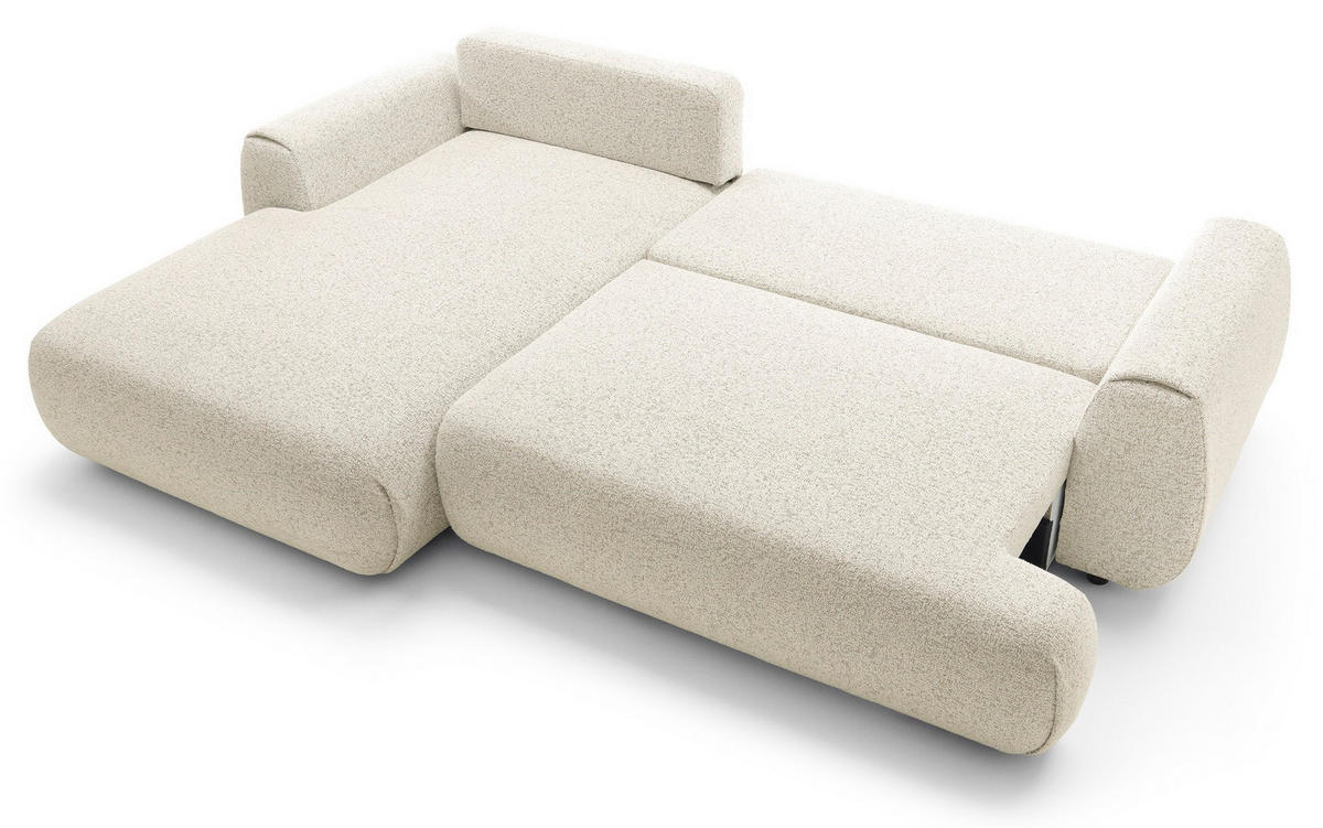 ECKSOFA mit Schlaffunktion 270 cm Ralto, Links, Creme - Creme, Holz (270/167cm) - Emporius