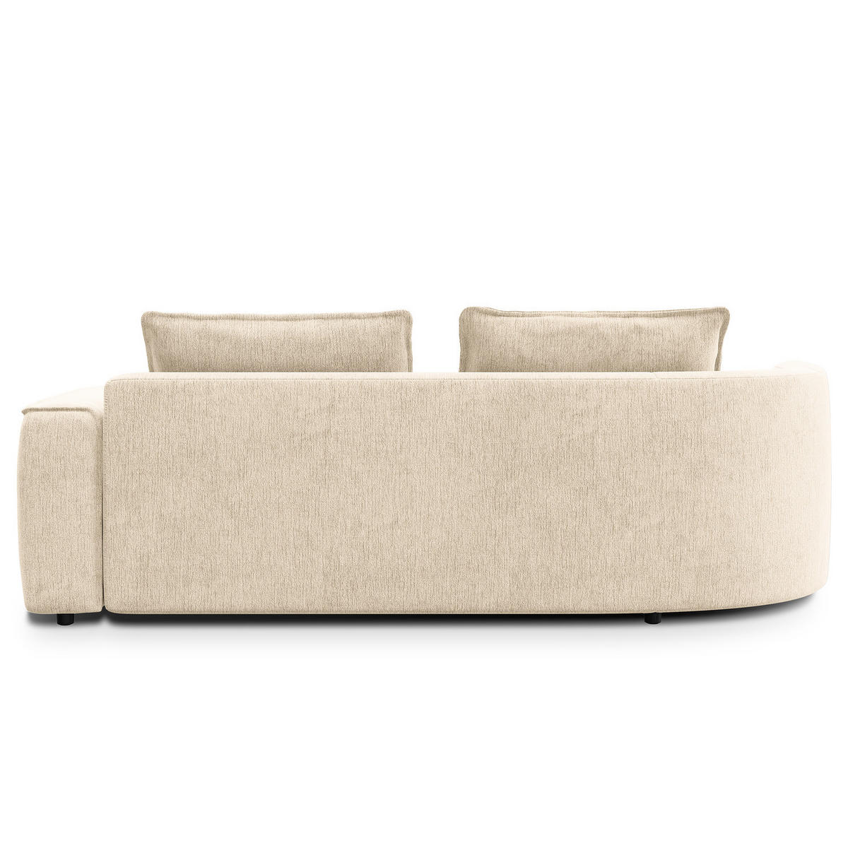 2,5-SITZER SOFA - Champagner/Schwarz, Textil (217/82/156cm) - home24