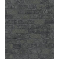 VLIESTAPETE Steinoptik Tapete schwarz - Schwarz, Papier (53/1005cm) - marburg