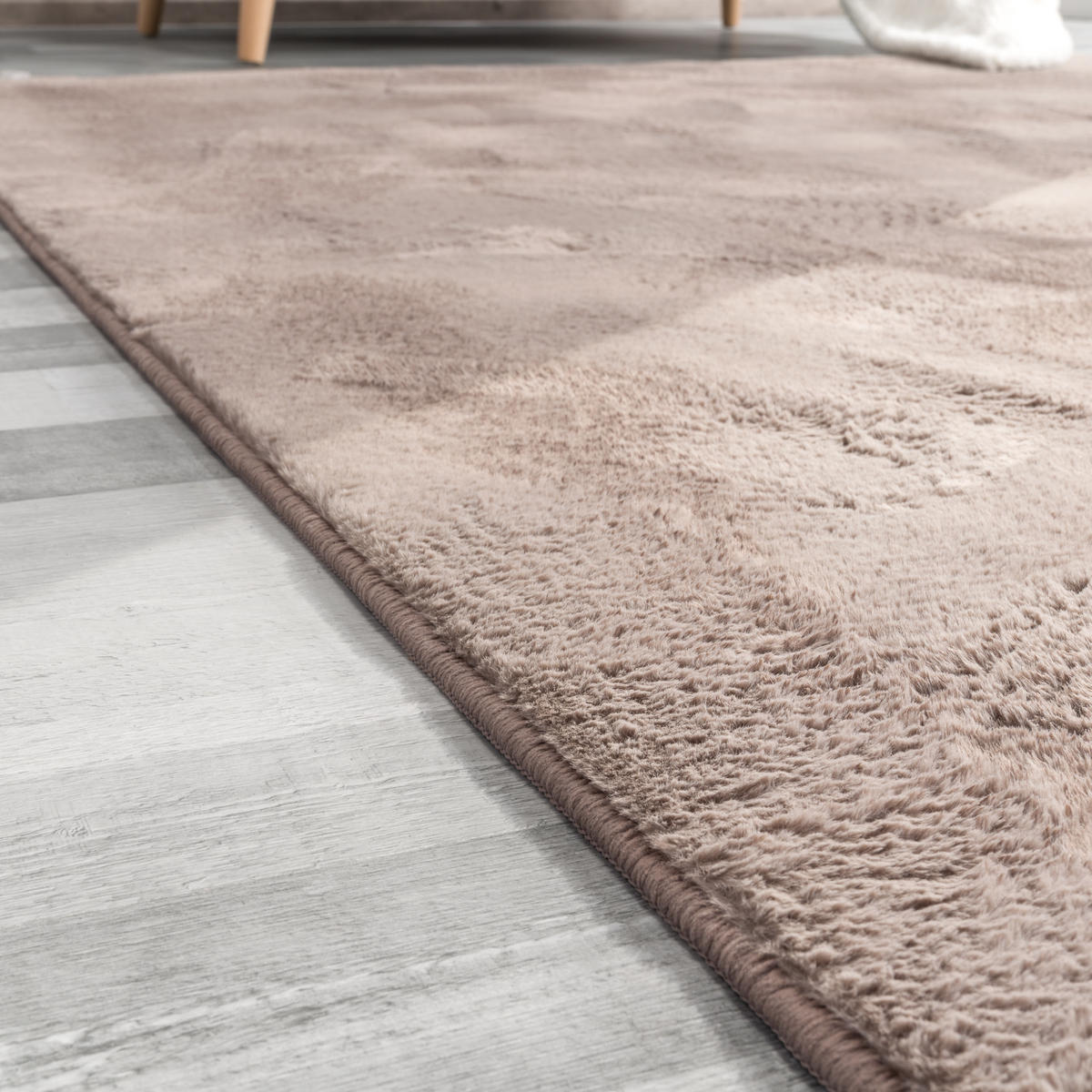 HOCHFLORTEPPICH 100/200 cm Soft 380 - Taupe, Textil (100/200cm) - Paco Home