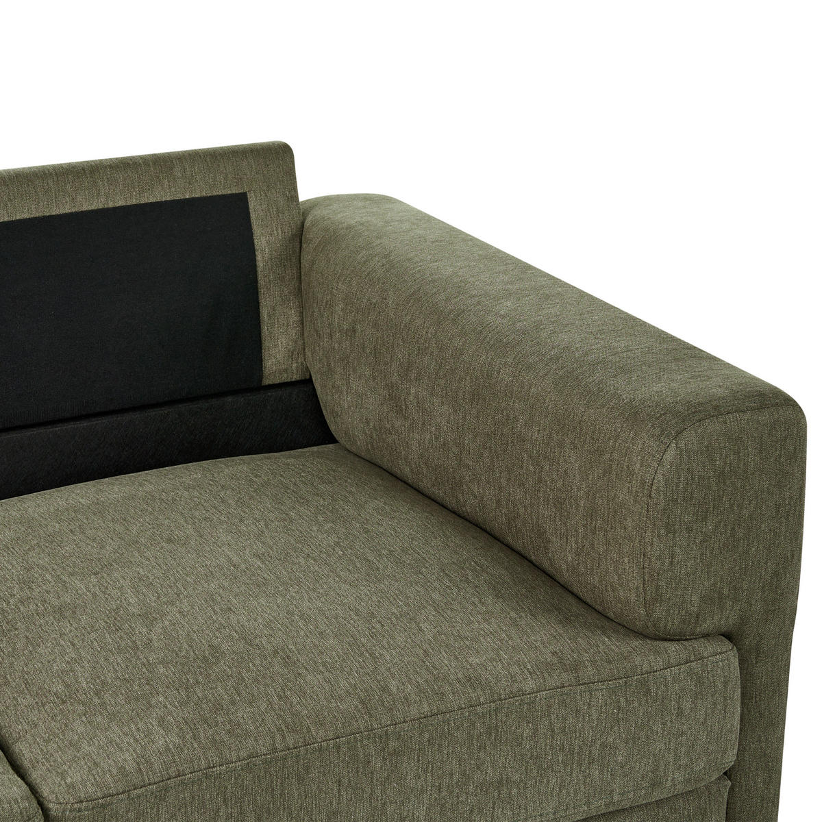 2-SITZER-SOFA Stoff Grün Lousto - Schwarz/Grün, Textil (156/85/65cm) - Beliani