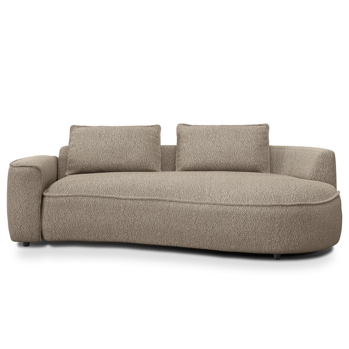 2,5-SITZER SOFA - Beige, Textil (217/82/156cm) - home24