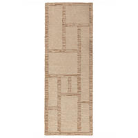 LÄUFER handgetuftet GANNEL, in Natur, Blockdesign, 80 x 230 cm - Beige, Textil (80/230cm) - KADIMA DESIGN