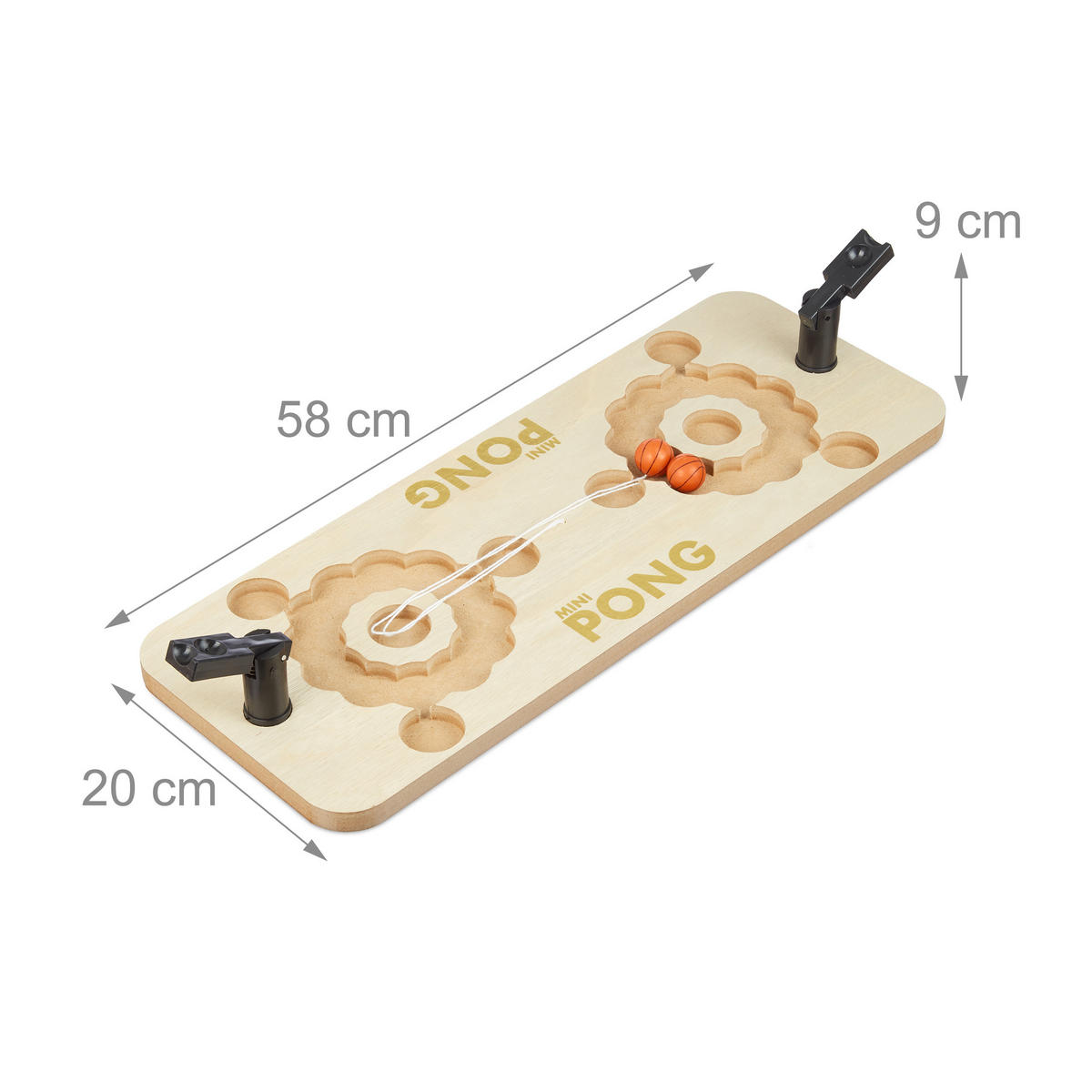 MINI Beer Pong - Multicolor, Holzwerkstoff/Kunststoff (58/20cm) - Relaxdays