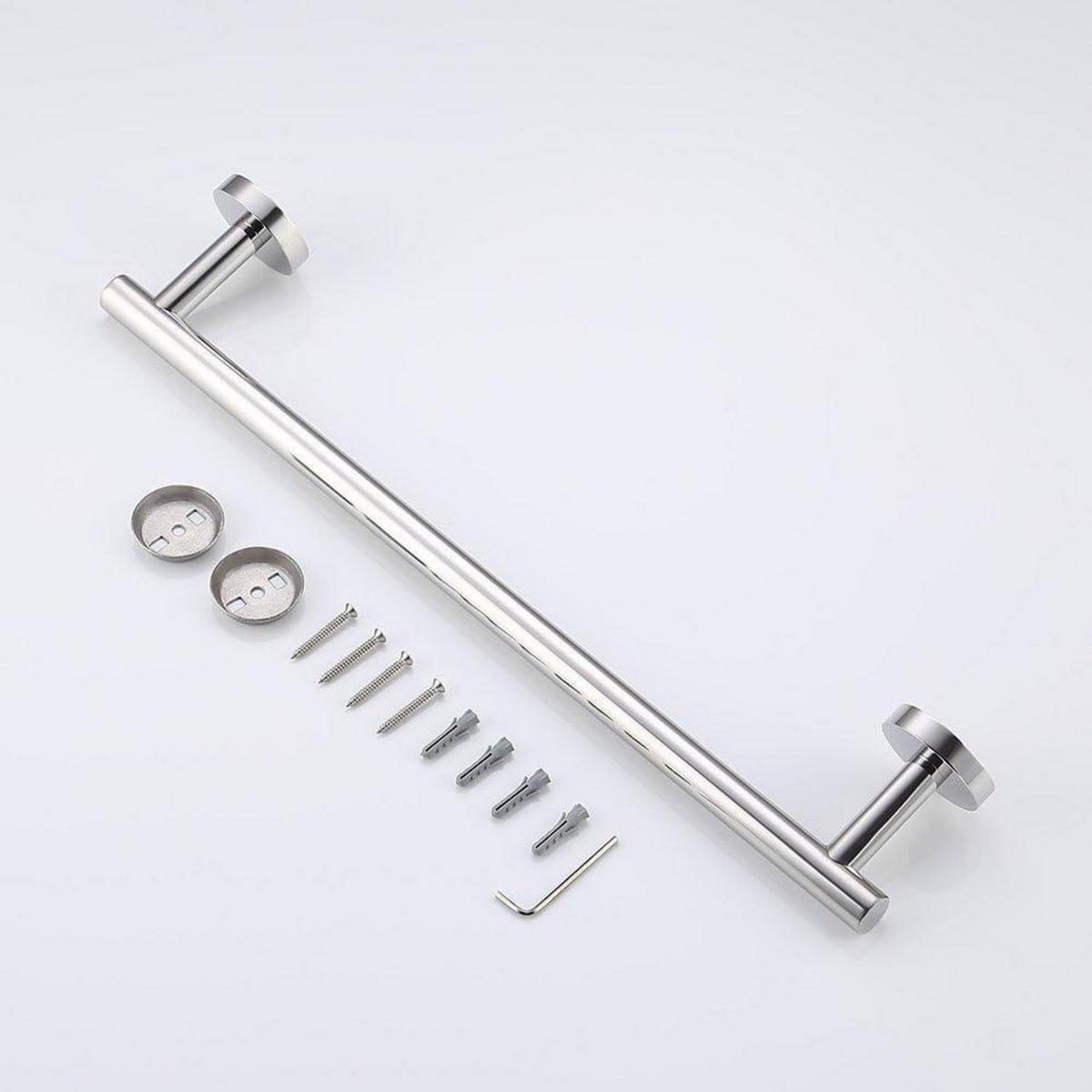HANDTUCHSTANGE Edelstahl poliert 45 cm - Silberfarben, Metall (14/45.7/2.5cm)