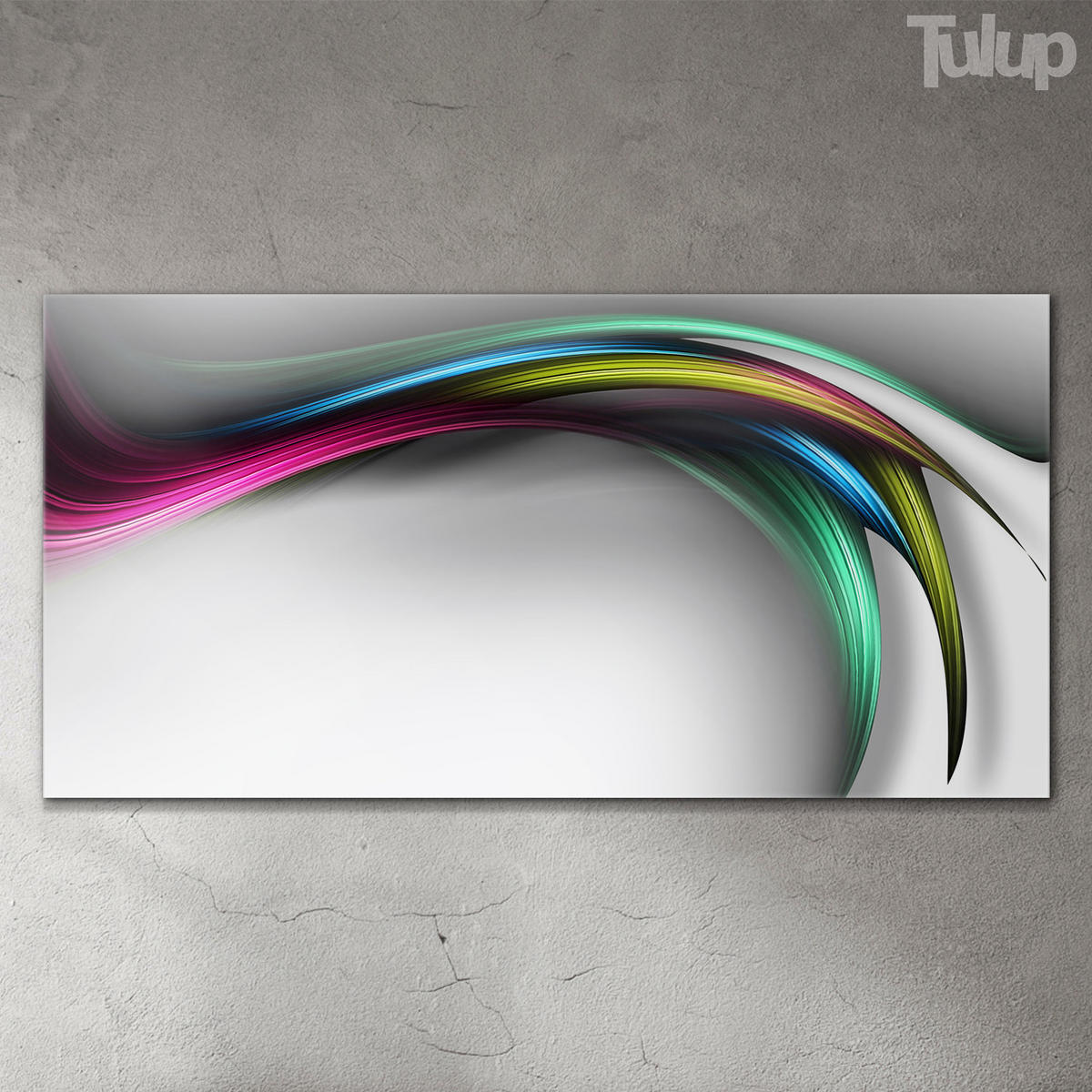 GLASBILD 100x50 cm Linienkunst - Pink, Glas (100/50cm) - TULUP