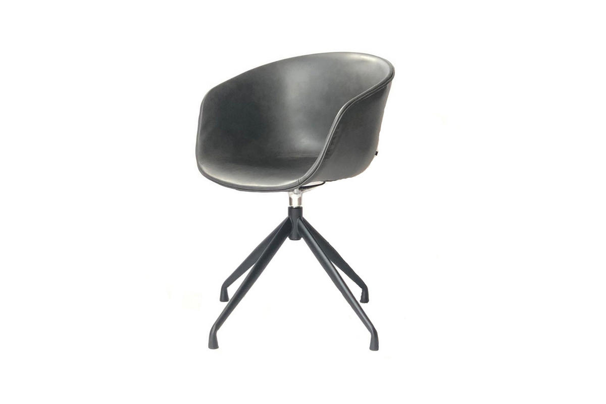 DREHSTUHL DANI Grau Kunstleder - Grau, Leder (60/81/54.5cm) - KAWOLA