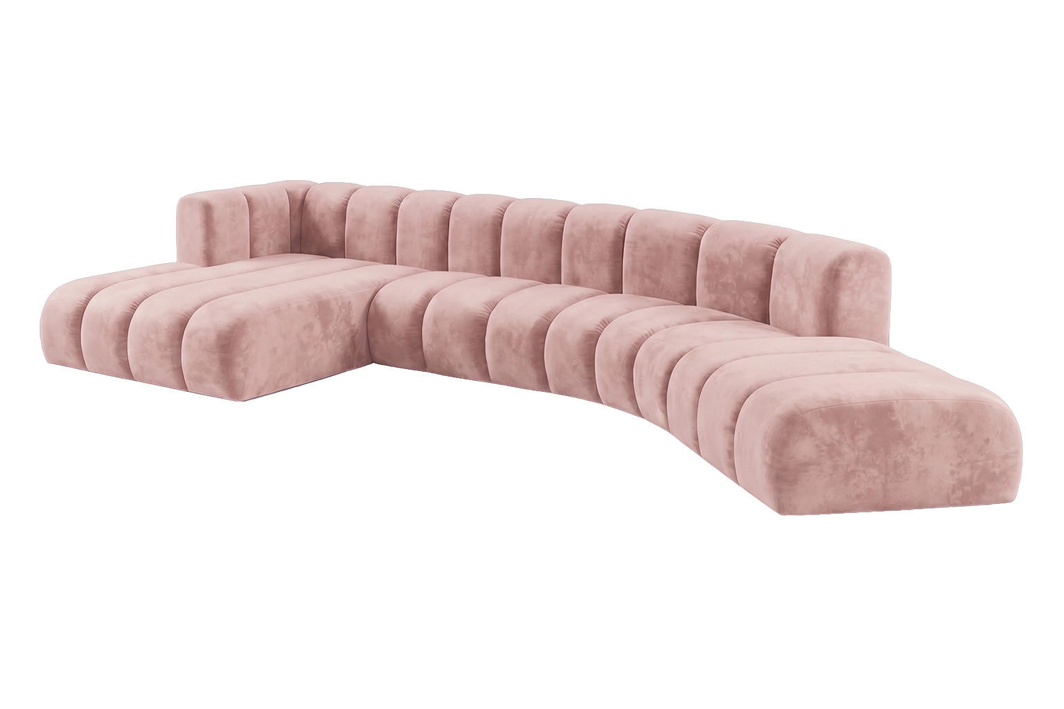 Kaiser Möbel Ecksofa Hellrosa 445x179 cm