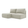 ECKSOFA mit Schlaffunktion links Strukturstoff Stoff Beige - Beige/Creme, Kunststoff/Textil (149/210cm) - LaMiaSofa