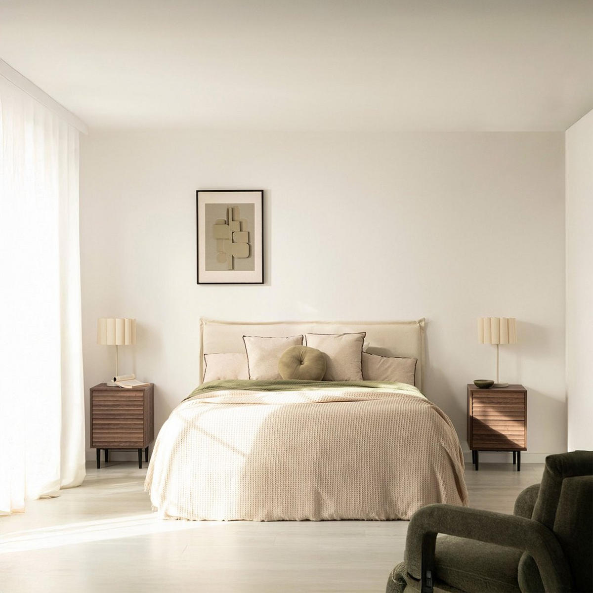 NACHTTISCH 2 SCHUBLADEN Evoke Walnuss 40 cm x 58 cm - Walnussfarben, Holzwerkstoff (40/58/40cm) - Klast Home