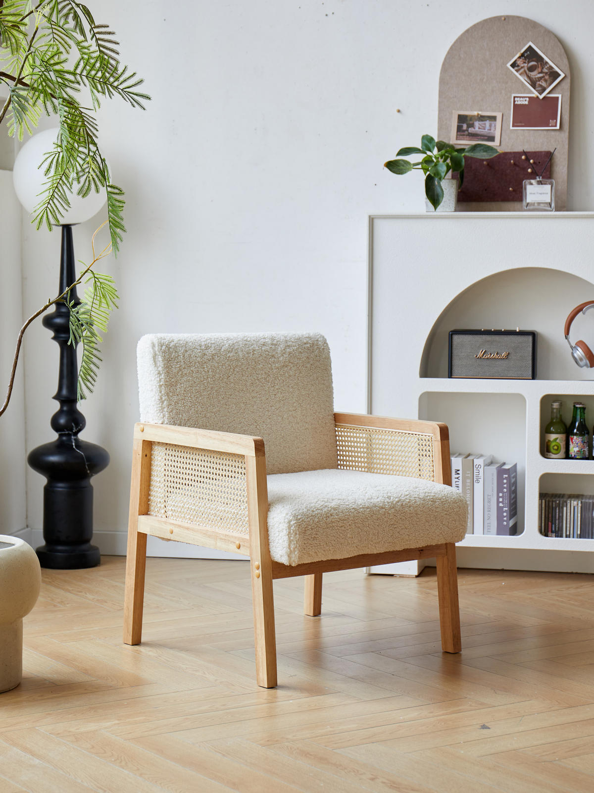 SESSEL Holz Weiß - Weiß, Holz (60/76/64cm) - Nordlys
