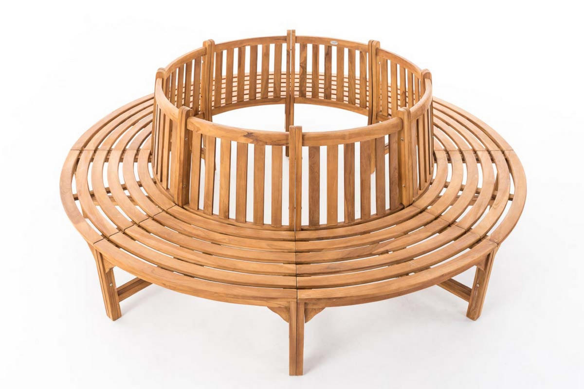 BAUMBANK Nova rund 250 cm teak - Braun, Holz (250/92/250cm) - TPFGarden