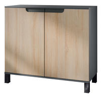 KOMMODE Sylt Eiche sägerau - Eiche San Remo, Holzwerkstoff (92.5/84.5/35cm) - Vladon