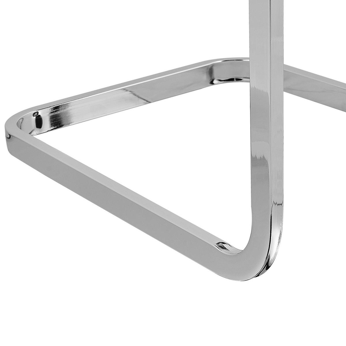 ESSZIMMERSTUHL 2er-Set Kunstleder Weiß Greedin - Weiß, Textil/Metall (42/99/50cm) - Beliani
