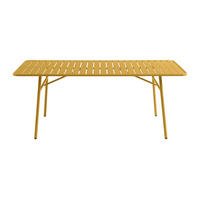GARTENTISCH - 4 Personen, 6 Personen - Metall - Senffarben - - Dunkelgelb, Metall (80/160/74.5cm) - Vente-Unique