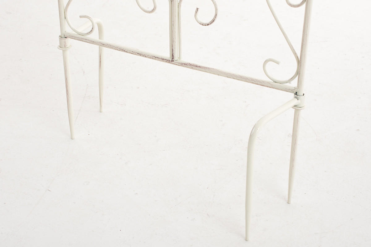 RANKGITTER Falk 35x1x122cm Metall Antik-Creme Rankhilfe - Creme, Metall (35/122/1cm) - DELUKE