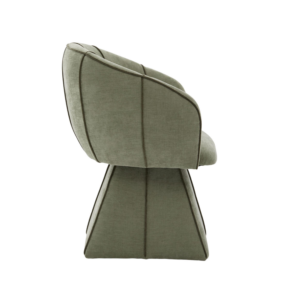 SESSEL mit 360° drehbar, hohe Rückenlehne, DE-42258, Olivgrün - Olivgrün, Holzwerkstoff (54/74.5/56cm) - ComfortXL