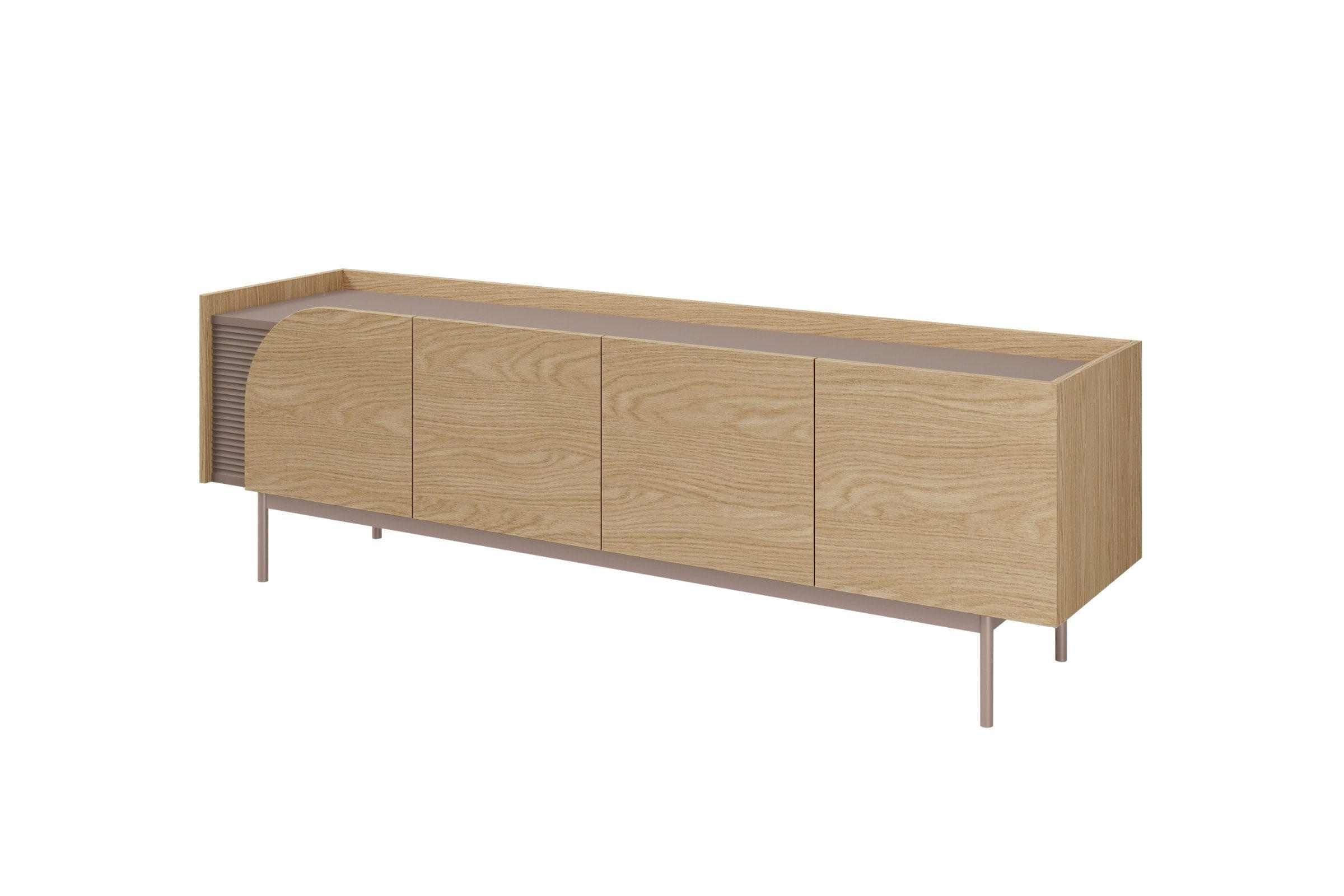 TV-LOWBOARD CARLO 09 172/54/42 cm in Frühlingseiche / Toffee - Eichefarben, Holzwerkstoff (172/54/42cm) - Deine Möbel 24