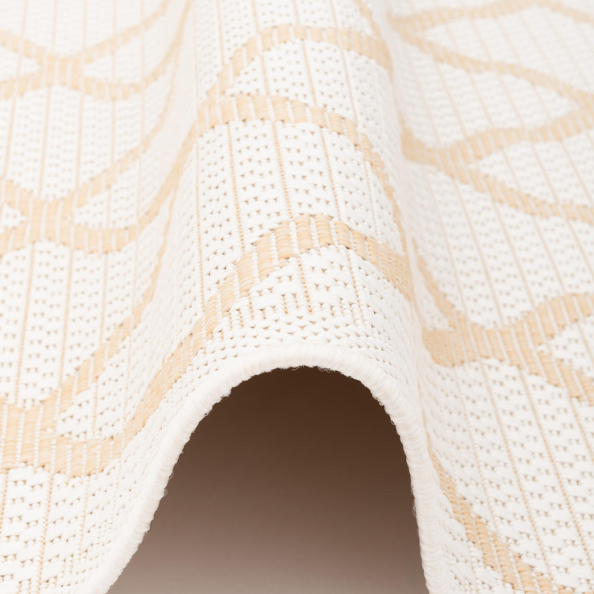 IN & OUTDOOR TEPPICH FLACHGEWEBE VALENCIA MODERN - Creme, Textil (80/150cm) - Pergamon