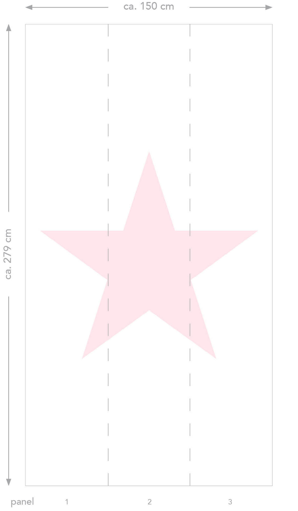 FOTOTAPETE Sterne 150 x 279 cm - Pink, Papier (150/279cm) - Origin Wallcoverings