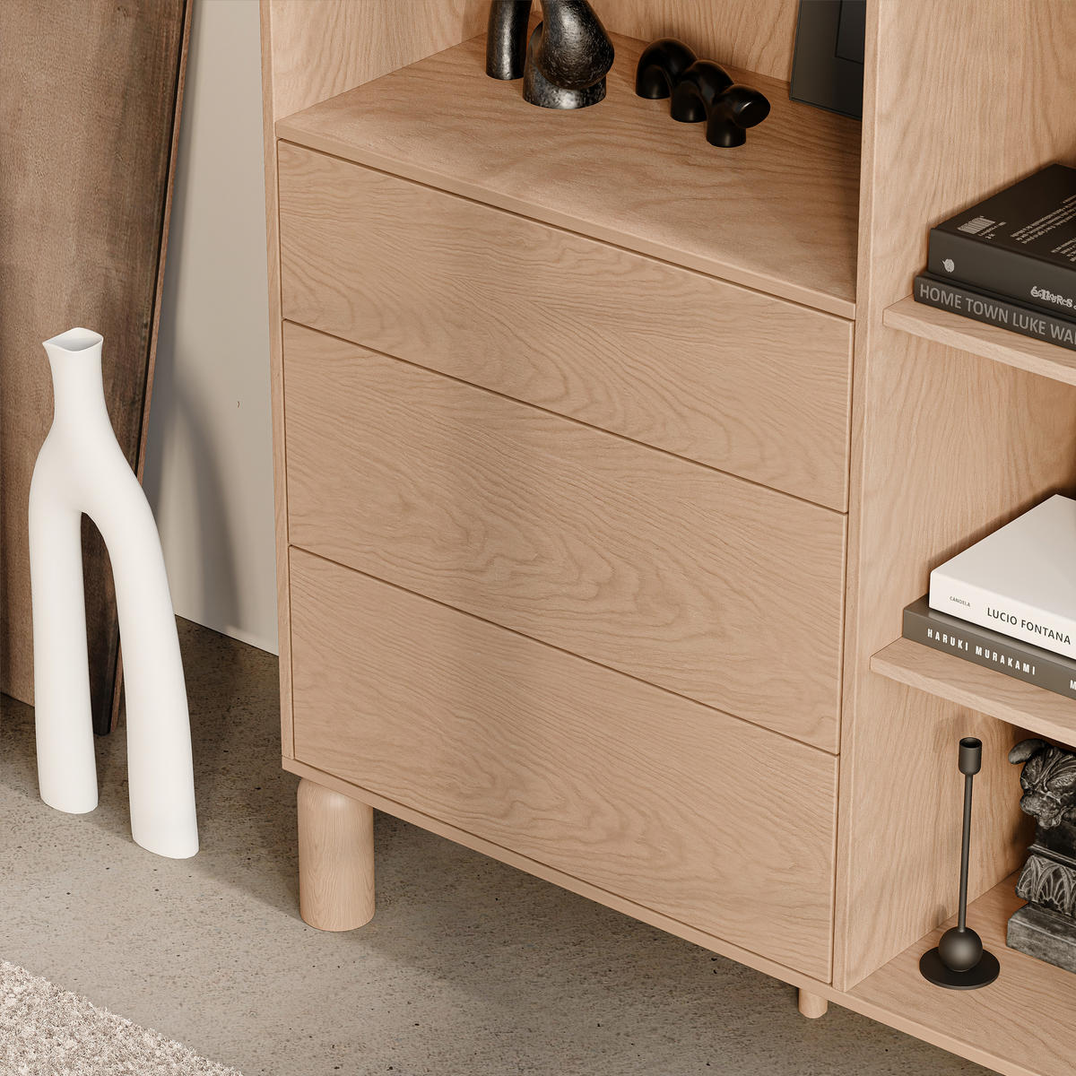 BÜCHERREGAL SENA 110 cm Eiche Bookmatch - Eichefarben, Holz/Holzwerkstoff (110/197/55cm) - Idohome