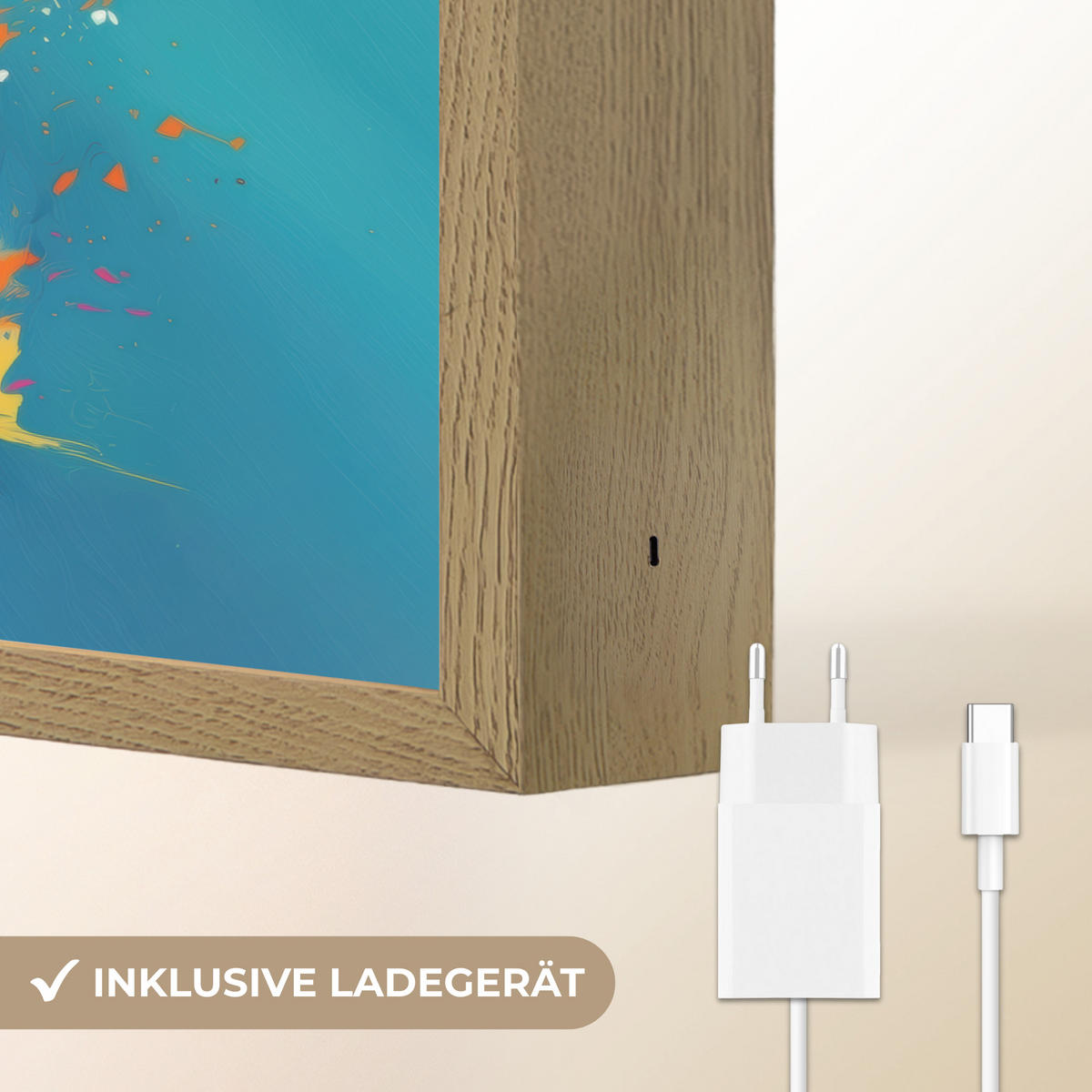 NÁSTĚNNÁ LAMPA S AKUMULÁTOREM Monster truck - Abstraktní - Stříkající barva - Barevné 40x30 cm - růžová, kompozitní dřevo (40/30/8cm) - OnlyWow