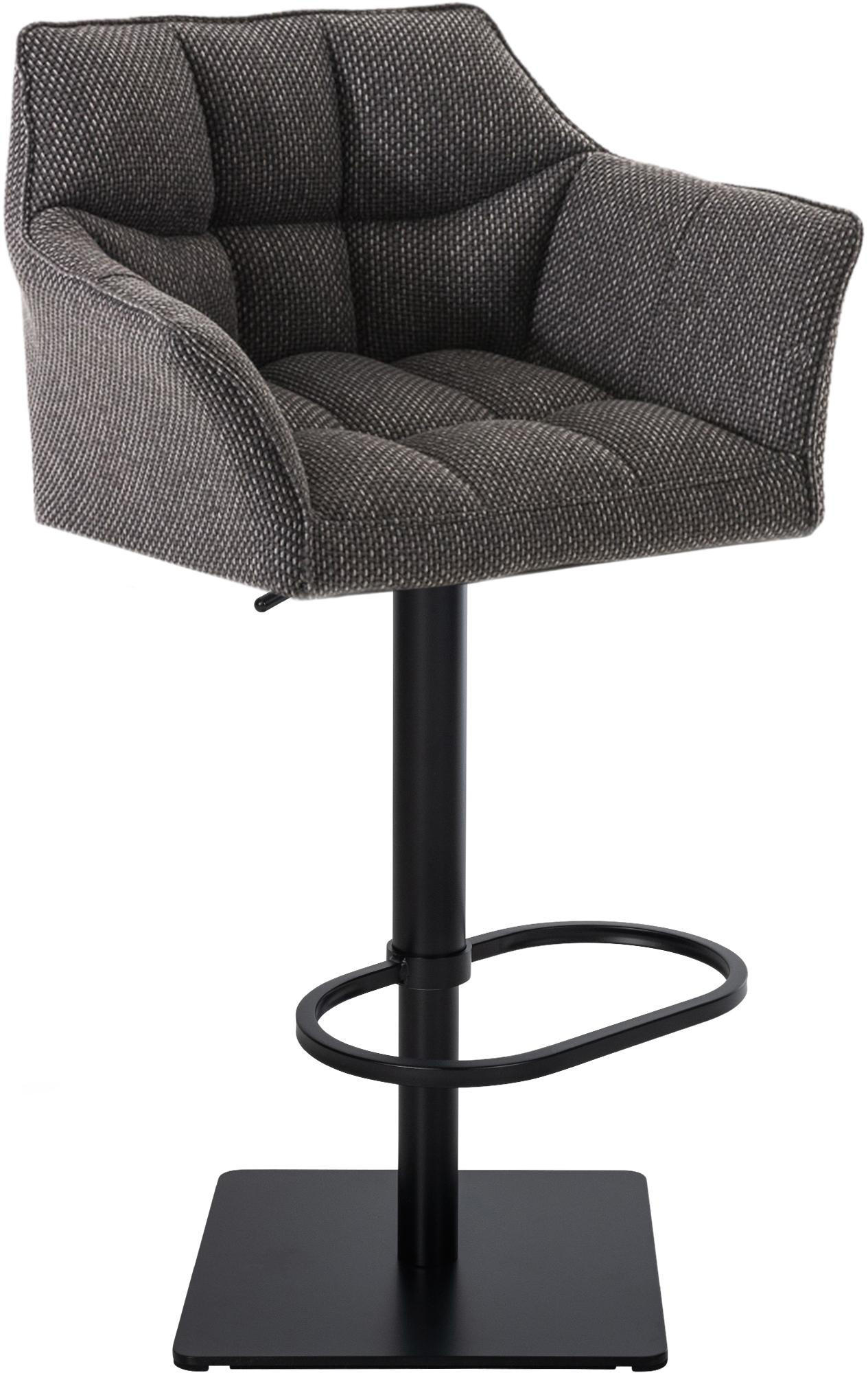 BARHOCKER Stoff Titangrau - Graubraun/Schwarz, Textil/Metall (64/88/45cm) - CLP