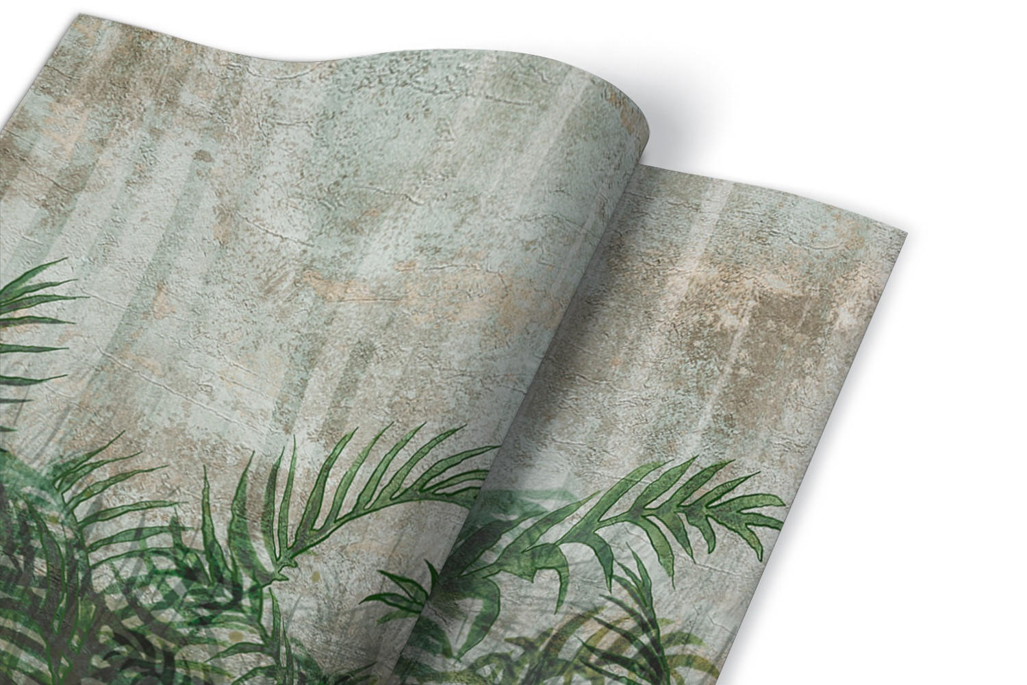 MÖBELAUFKLEBER 100x50 cm Loft-Farnblätter - Grün, Kunststoff (100/50/50cm) - TULUP