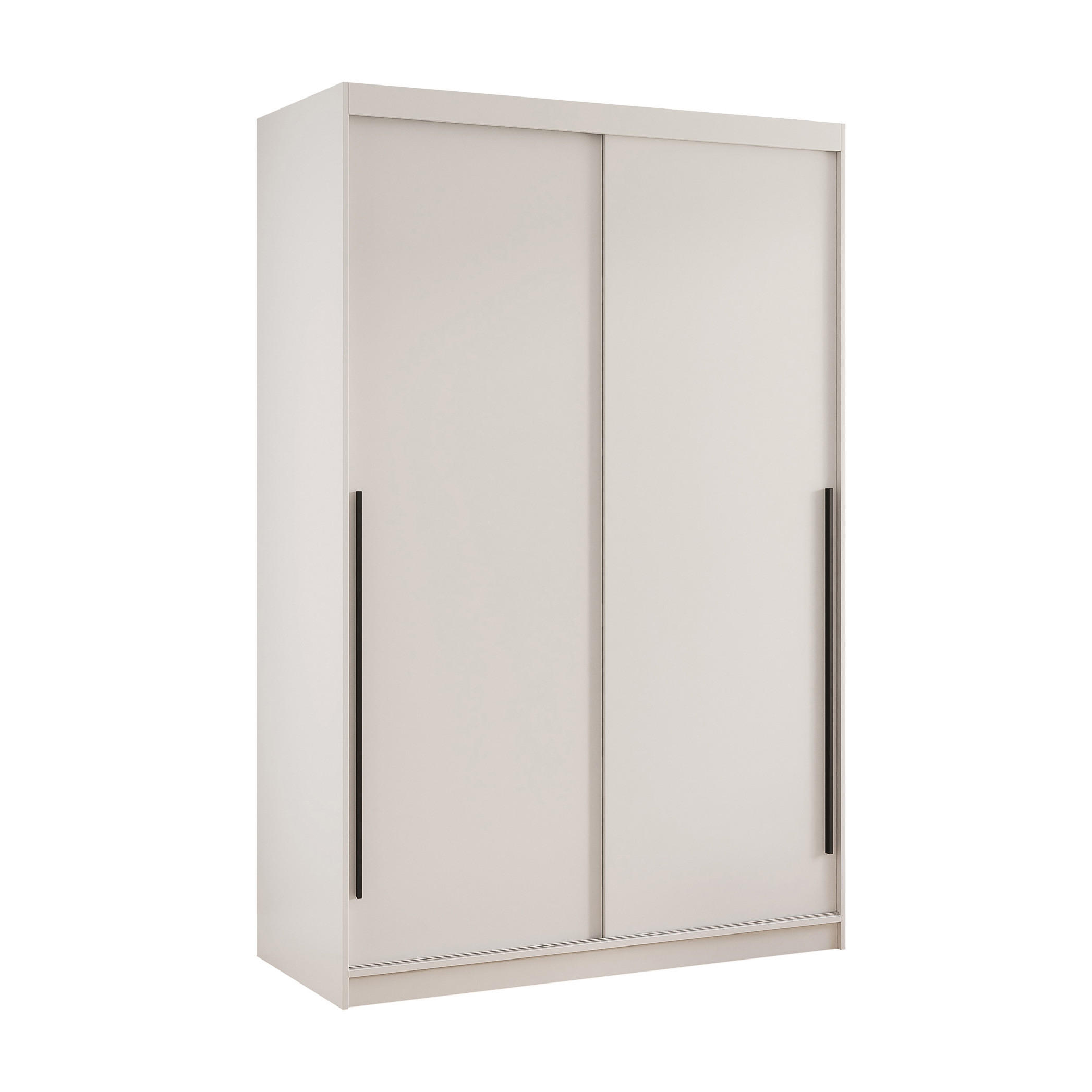 SCHIEBETÜRENSCHRANK SILENTE 140 cm mit Einlegeböden und Kleiderstange - Beige, Holzwerkstoff (140/205/60cm) - Idohome