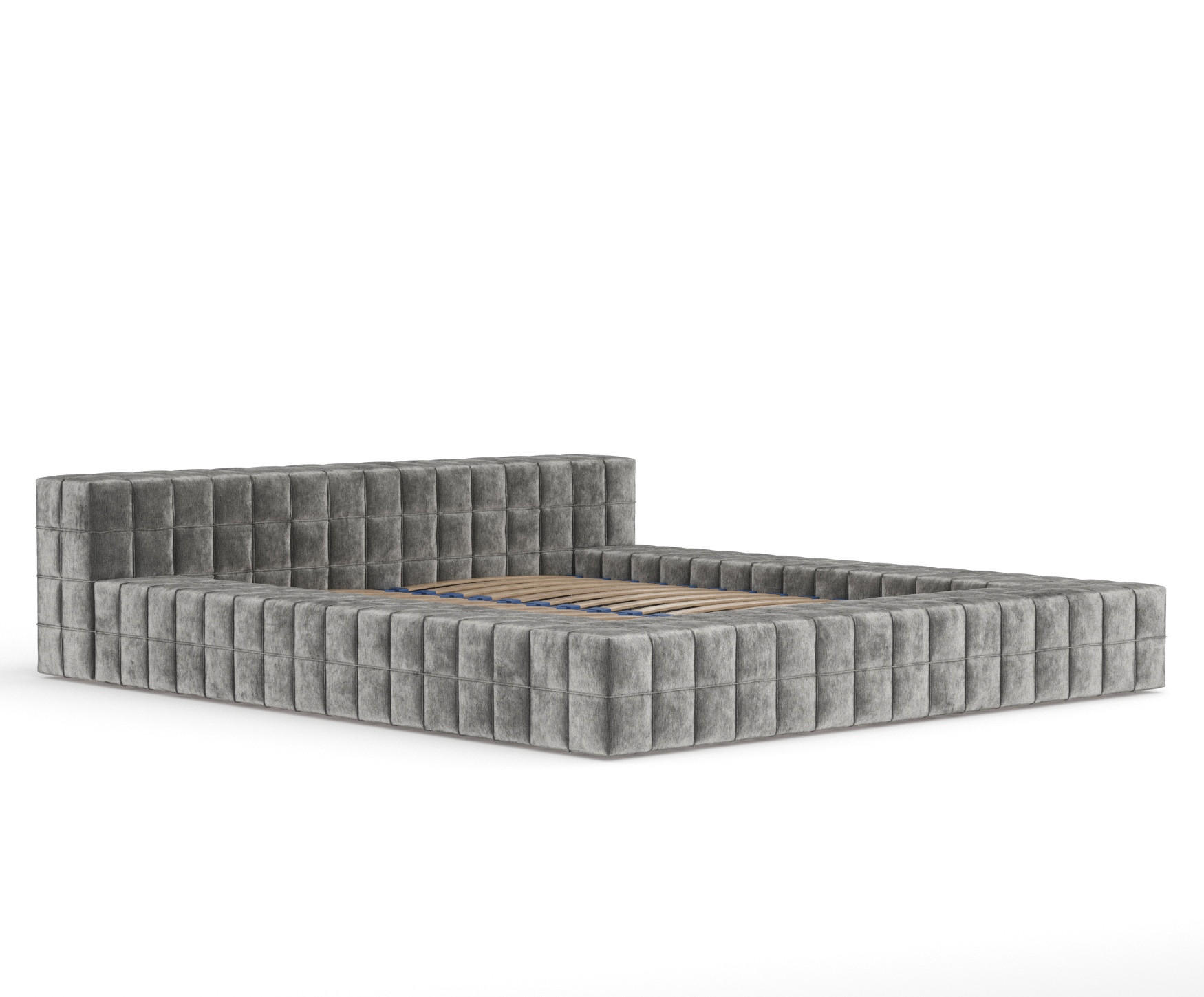 POLSTERBETT Nessino Grau 180/200 cm - Schwarz/Naturfarben, Holz/Holzwerkstoff (180/200cm) - Maison de Reve