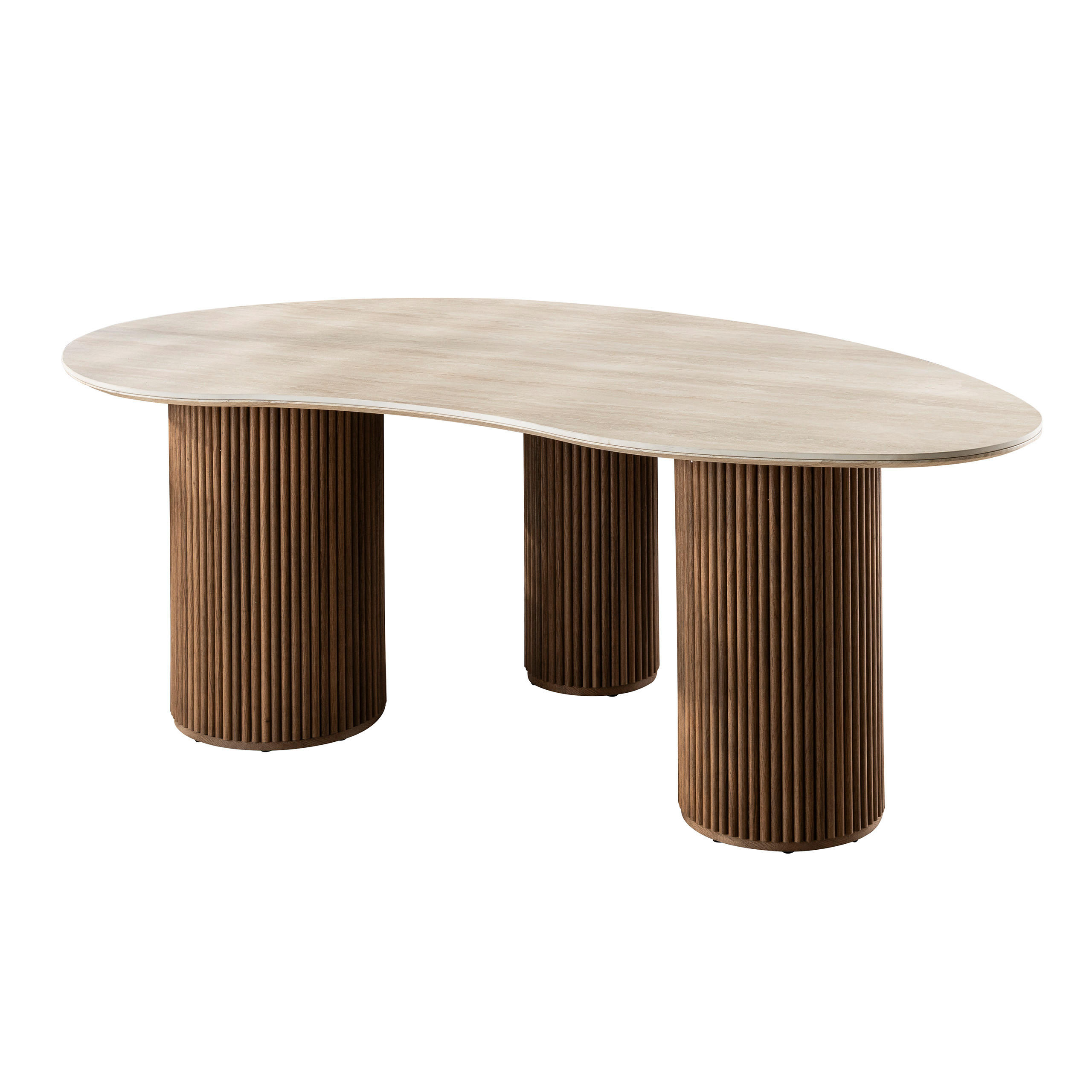 ESSZIMMERTISCH Romano 89D 120/215/77 cm - Beige, Keramik (120/215/77cm) - Hoyz Collection