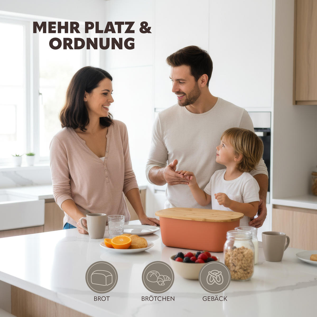 BROTKASTEN, braun - Rotbraun, Kunststoff (22.5/13.5/37cm) - bremermann