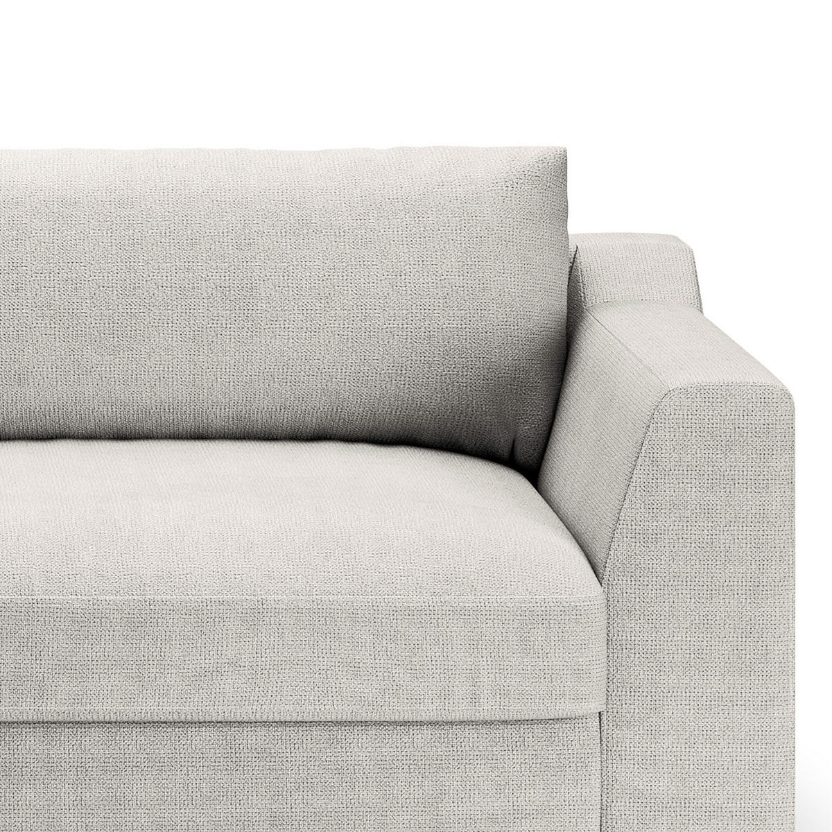 BIG-SOFA - Platinfarben/Grau, Kunststoff/Textil (274/90/112cm) - home24