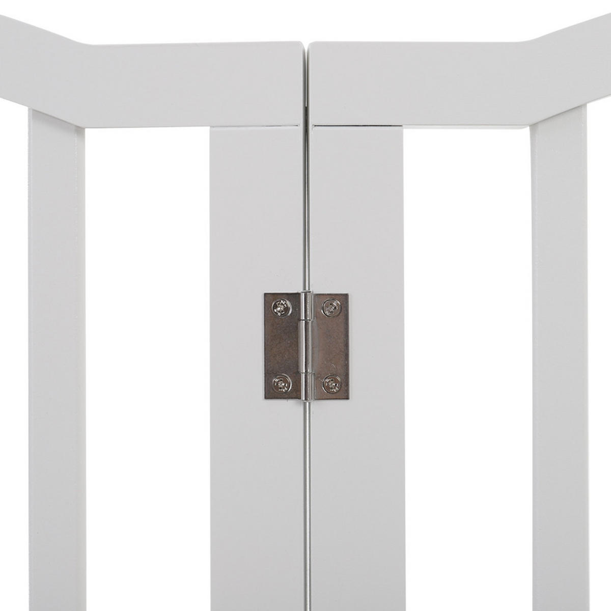 SCHUTZGITTER Gewölbt 4-Paneele Faltbar Freistehend MDF Weiß - Weiß, Holzwerkstoff (46/1.8cm) - Livingandhome