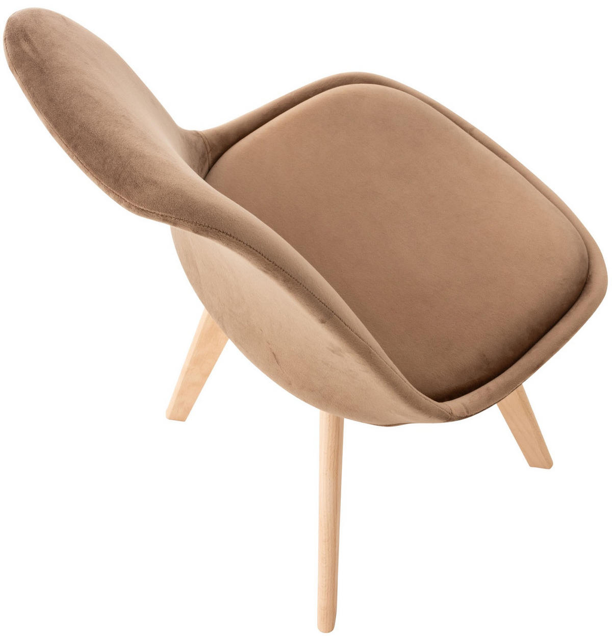 ESSZIMMERSTUHL Lines, Samt braun - Braun/Naturfarben, Holz/Textil (49/83/50cm) - TPFLiving