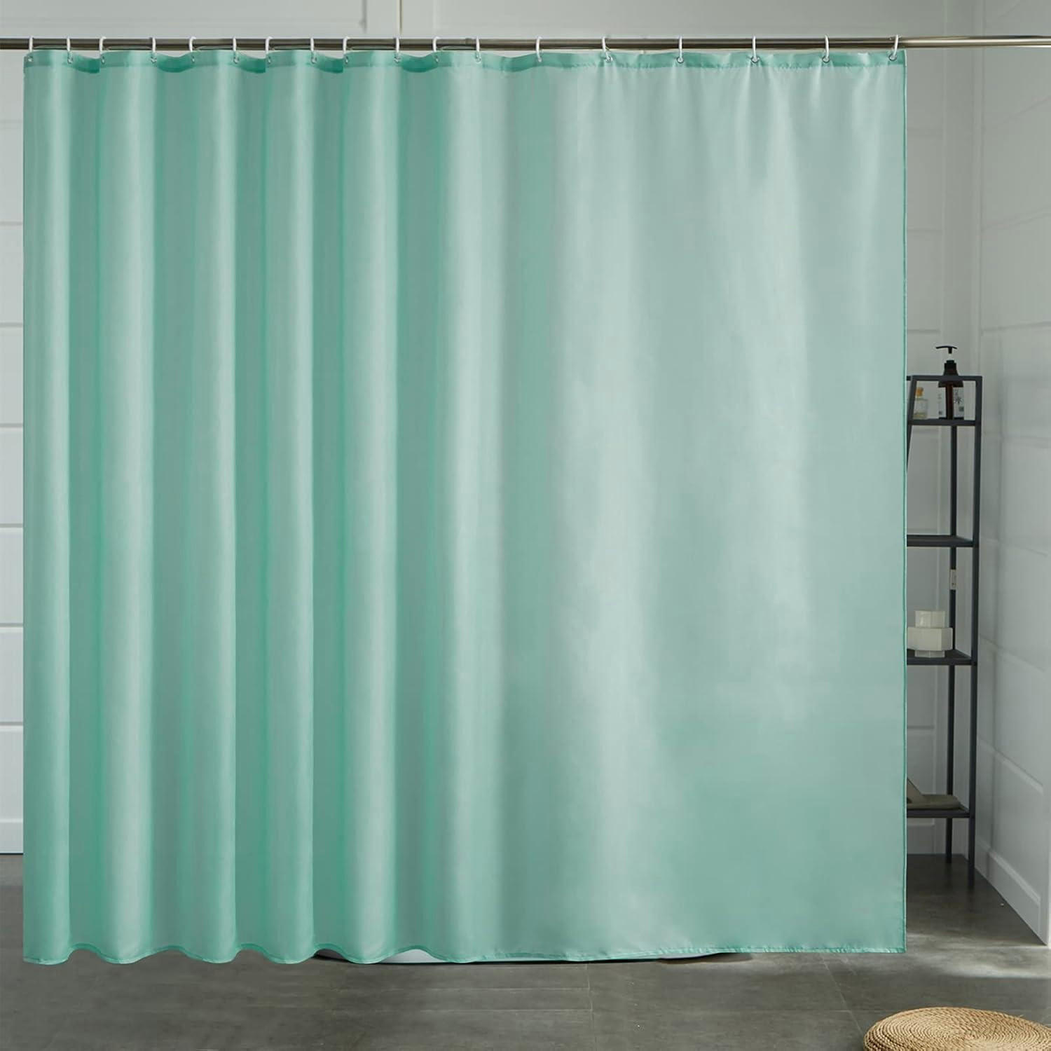 DUSCHVORHANG Überlänge Minzgrün 275 x 180 cm - Hellgrün, Textil (275/180cm)