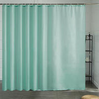 DUSCHVORHANG Überlänge Minzgrün 275 x 180 cm - Hellgrün, Textil (275/180cm)