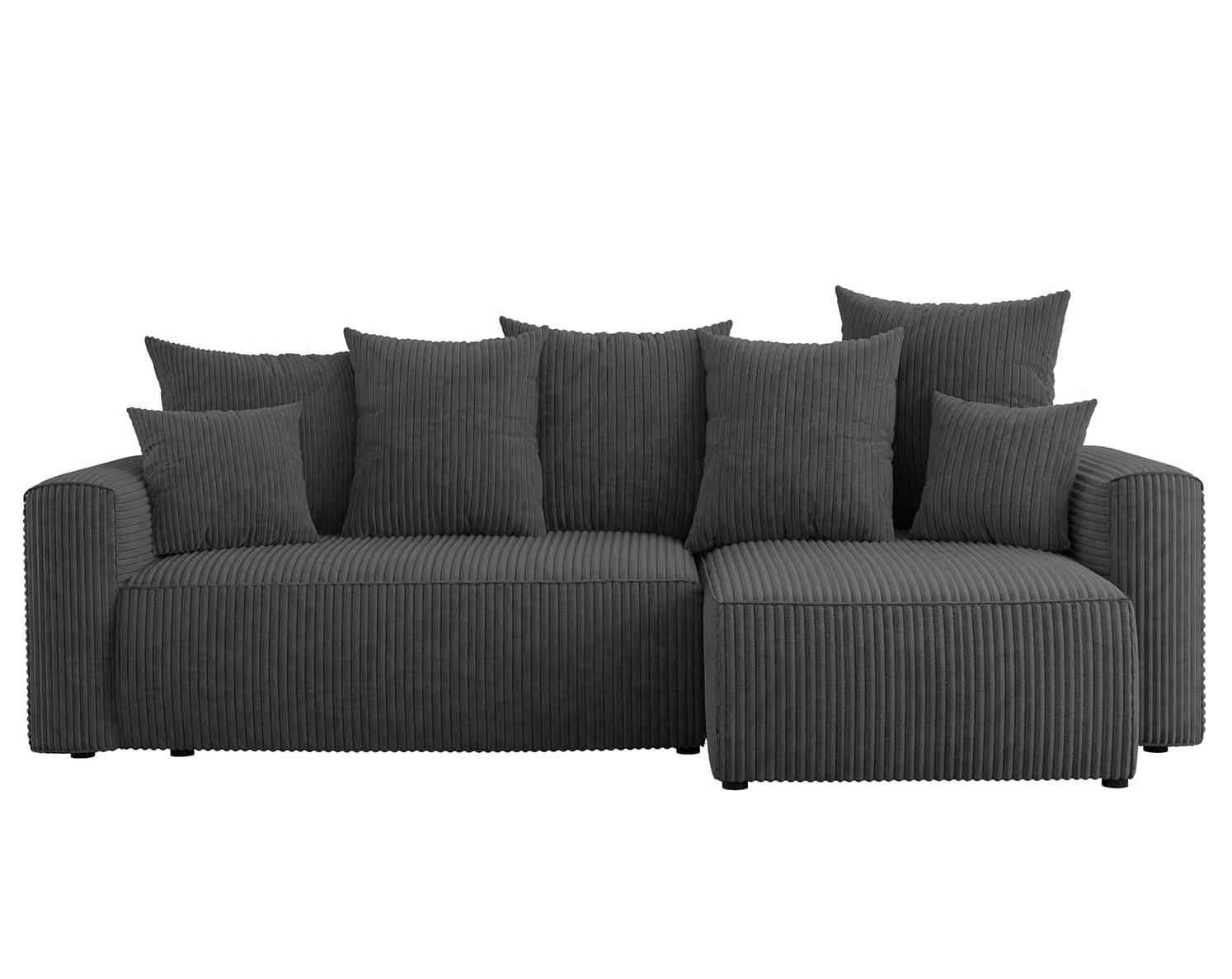 Meblini Ecksofa Grau 238x87 cm