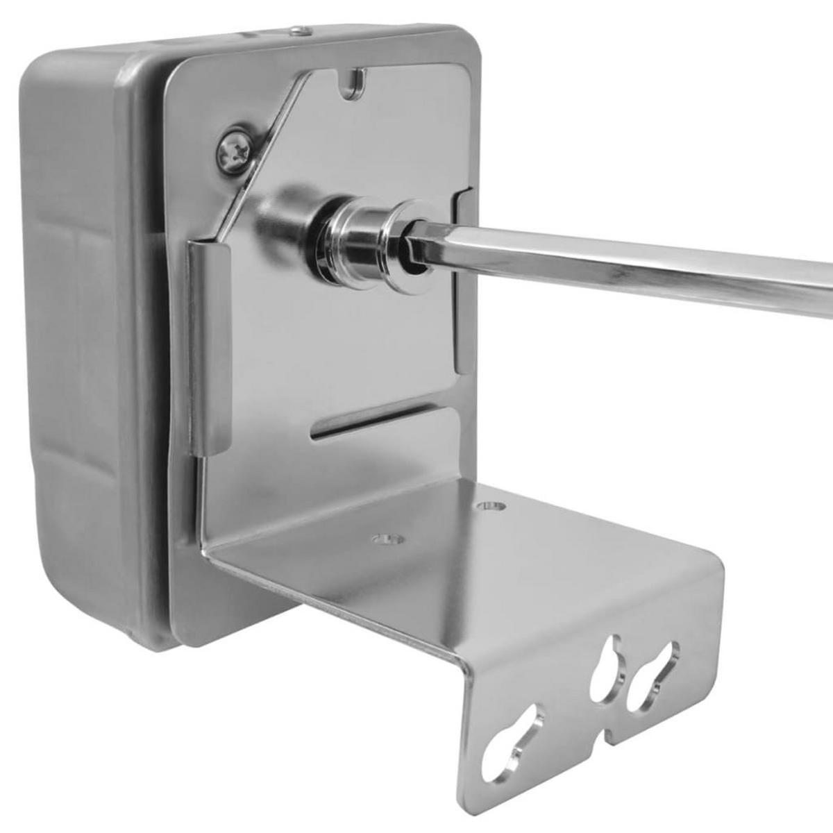 GRILLSPIESS Mit Motor Stahl 1000 Mm - Chromfarben, Metall (9.3cm) - vidaXL