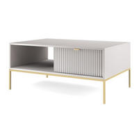 TISCH Grau NEW Goldfarben - Grau, Holzwerkstoff (68/68/46cm) - Sepro Meble