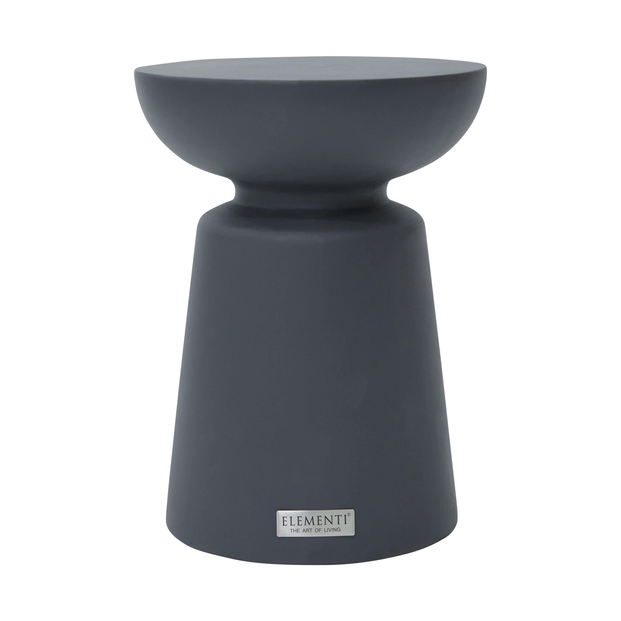 BEISTELLTISCH KYLIX Klein aus Beton 35 x 35 x 46 cm - Schwarz, Naturmaterialien (35/35/47cm) - Elementi