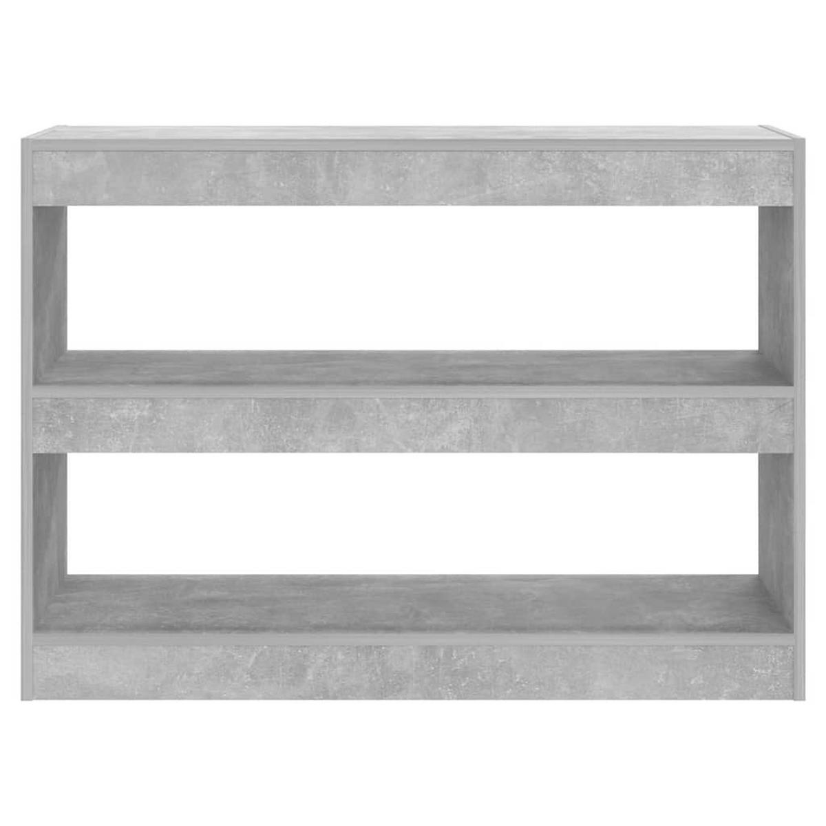 BÜCHERREGAL/RAUMTEILER Betongrau 100/30/72 Cm - Grau, Holzwerkstoff (30/72/100cm) - vidaXL