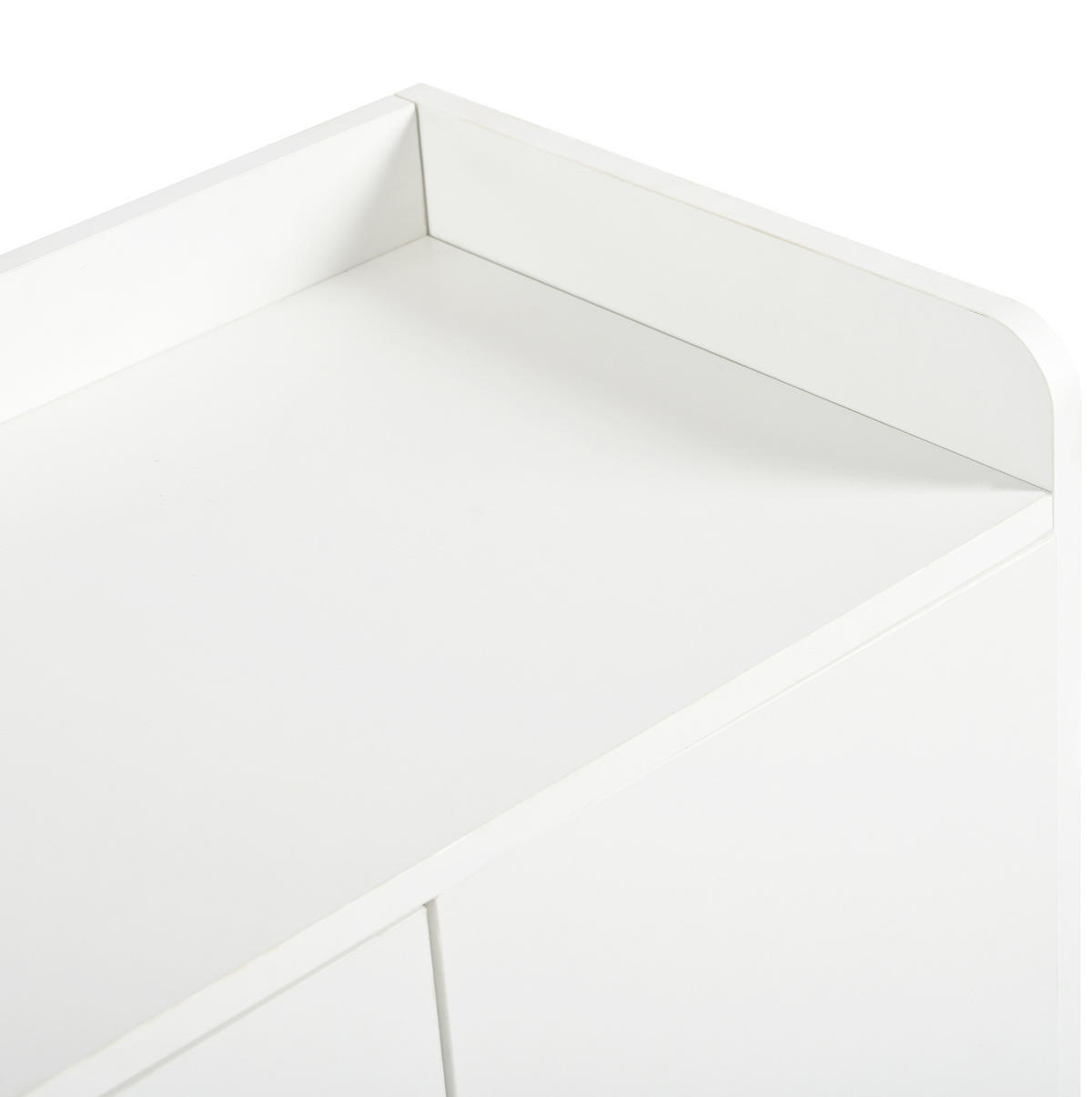 SCHUHSCHRANK 120/35/99 cm mit 4 Türen, 1 Schublade, verstellbarem Einlegeboden und Kippsicherung, aus Spanplatte, Weiß - Weiß, Holzwerkstoff (120/99/35cm) - Redom