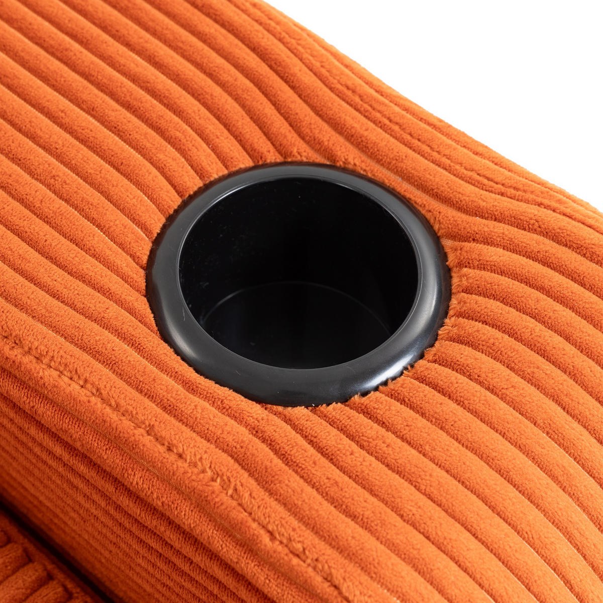 SCHLAFSOFA 2-Sitzer Sofa mit 2 Zierkissen,Lounge Sofa,Polstersofa,Cord,Orange - Orange, Textil (136/82.5/80cm) - LVHOM