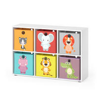 KINDERREGAL Weiß 72 x 107.8 cm mit 6 Faltboxen - Weiß, Holzwerkstoff (72/107.8/29cm) - Vicco