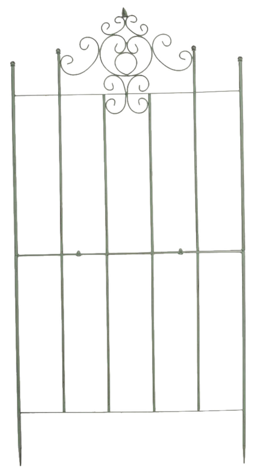RANKGITTER 2er Set Metall antik-grün - Grün, Metall (85.5/170/2cm) - CLP