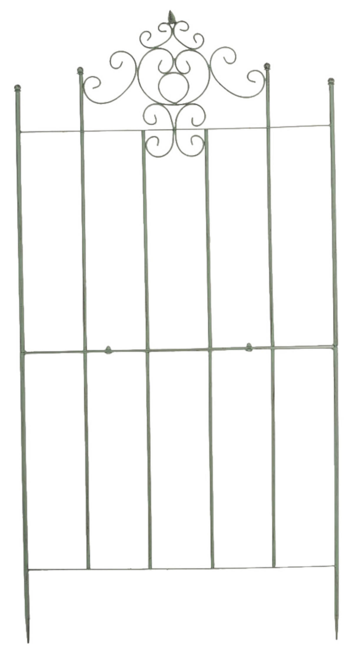 RANKGITTER 2er Set Metall antik-grün - Grün, Metall (85.5/170/2cm) - CLP